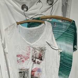 Three Denver Hayes tshirts - 2x new or like new short sleeve and comfortable